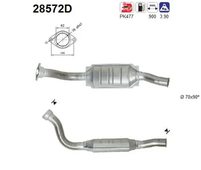 Catalyseur Peugeot 806 · Citroën EVASION MPV · Fiat ULYSSE
