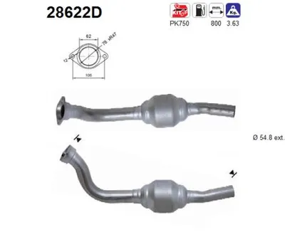 Catalyseur Peugeot 806 · Citroën EVASION MPV · Citroën JUMPY I