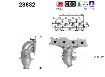 Catalyseur Peugeot 407 · Citroën C4 I · Citroën C5 II