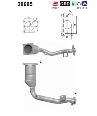 Catalyseur Peugeot 207 Saloon · Peugeot 207 SW · Citroën C3 II
