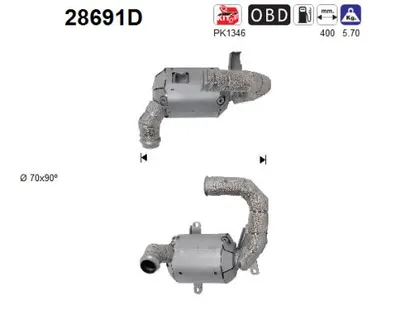Catalyseur Citroën C4 II · Peugeot 5008 · Peugeot 3008 I MPV
