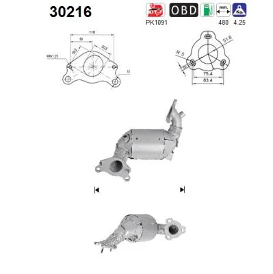 Catalyseur Renault MEGANE III Coupe · Renault MEGANE III Grandtour · Renault MEGANE III Hatchback