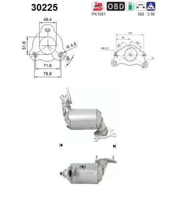 Catalyseur Renault MEGANE III Coupe · Renault MEGANE III Grandtour · Renault MEGANE III Hatchback
