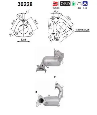 Catalyseur Renault MEGANE III Hatchback · Renault MEGANE III Coupe · Renault MEGANE III Grandtour