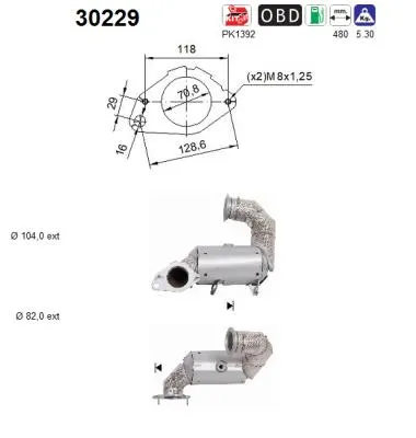 Catalyseur Renault ESPACE V · Renault TALISMAN · Renault MEGANE IV Hatchback