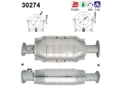 Catalyseur Renault 19 I · Renault 19 II Chamade · Renault 19 II