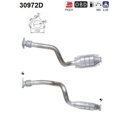 Catalyseur Opel MOVANO A Bus · Opel MOVANO A Van · Renault MASTER II Bus
