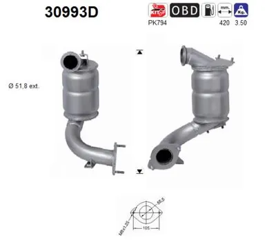 Catalyseur Renault LAGUNA II · Renault LAGUNA II Grandtour