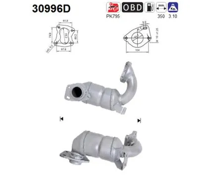 Catalyseur Renault MODUS / GRAND MODUS · Dacia LOGAN