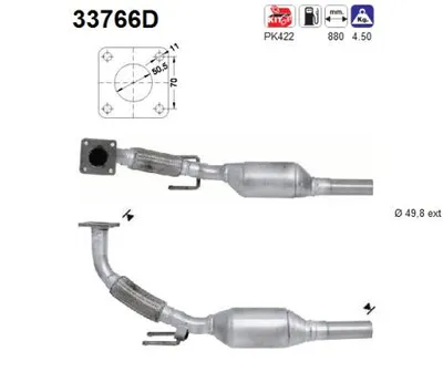 Catalyseur Vw CADDY II Box Body/MPV · Seat INCA · Seat CORDOBA