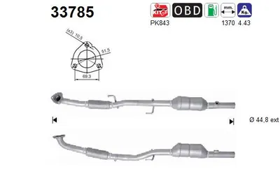 Catalyseur Skoda ROOMSTER · Vw POLO IV · Skoda FABIA I Saloon