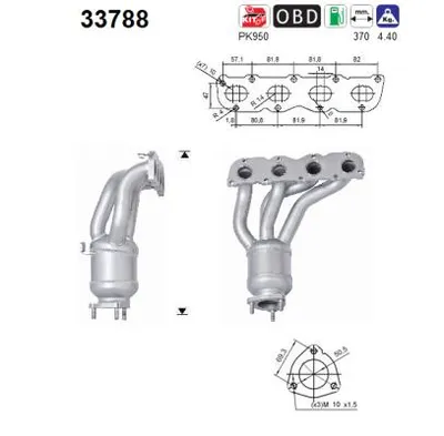 Catalyseur Skoda ROOMSTER · Vw POLO IV · Seat CORDOBA