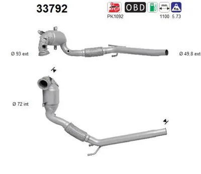 Catalyseur Seat LEON ST · Audi A3 Limousine · Vw GOLF VII