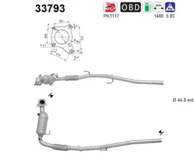Catalyseur Skoda ROOMSTER Praktik · Audi A1 Sportback · Vw POLO V