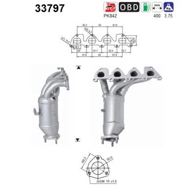Catalyseur Vw POLO V · Skoda ROOMSTER · Vw GOLF PLUS V