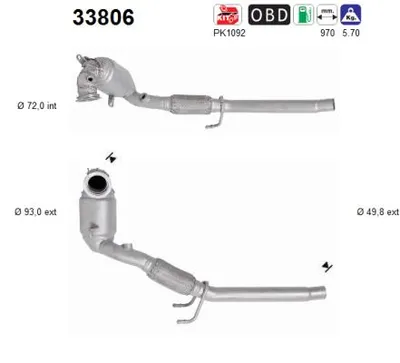 Catalyseur Seat IBIZA V · Vw POLO VI · Seat ARONA