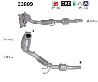 Catalyseur Seat IBIZA V · Seat ARONA · Vw POLO VI