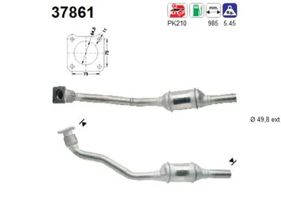 Catalyseur Vw PASSAT B3/B4 · Vw GOLF III · Vw VENTO