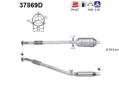 Catalyseur Vw LT 28-35 II Bus · Vw LT 28-46 II Van · Vw LT 28-46 II Platform/Chassis