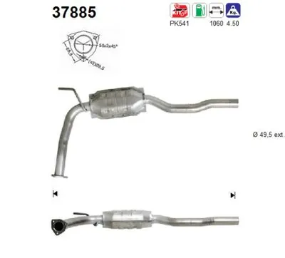 Catalyseur Vw TRANSPORTER T4 Bus · Vw TRANSPORTER T4 Van · Vw TRANSPORTER T4 Platform/Chassis (70E, 70L, 70M, 7DE, 7DL, 7D