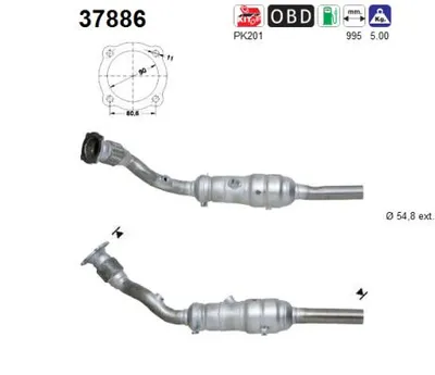Catalyseur Audi A3 · Vw GOLF IV · Skoda OCTAVIA I Combi