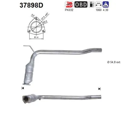 Catalyseur Vw TRANSPORTER T4 Bus · Vw TRANSPORTER T4 Van · Vw TRANSPORTER T4 Platform/Chassis (70E, 70L, 70M, 7DE, 7DL, 7D
