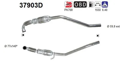 Catalyseur Vw TRANSPORTER T5 Platform/Chassis (7JD, 7JE, 7JL, 7JY, 7JZ, 7F · Vw TRANSPORTER T5 Van · Vw TRANSPORTER T5 Bus