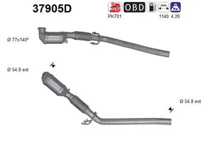 Catalyseur Audi A3 · Vw TOURAN · Vw GOLF V