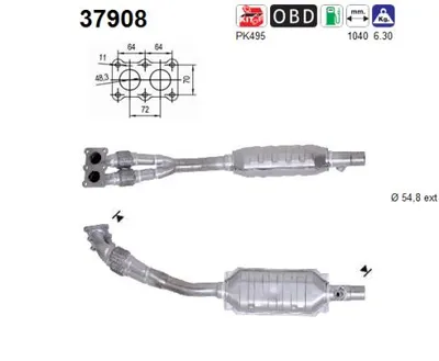 Catalyseur Vw NEW BEETLE · Vw BORA I · Vw GOLF IV Variant