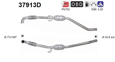 Catalyseur Vw TRANSPORTER T5 Bus · Vw TRANSPORTER T5 Van · Vw TRANSPORTER T5 Platform/Chassis (7JD, 7JE, 7JL, 7JY, 7JZ, 7F
