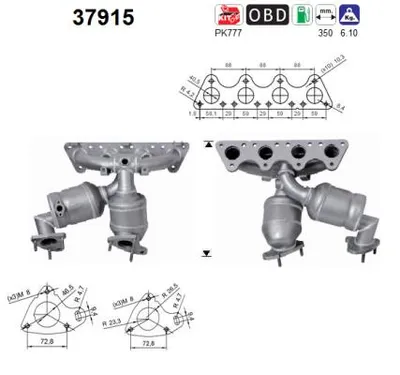 Catalyseur Audi A3 · Vw GOLF V · Vw TOURAN