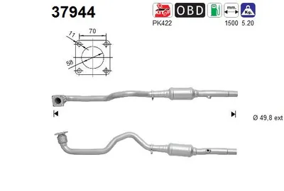 Catalyseur Skoda OCTAVIA II Combi · Vw GOLF IV · Vw BORA I