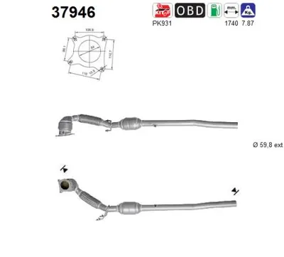 Catalyseur Vw GOLF VI Convertible · Vw JETTA IV · Vw BEETLE