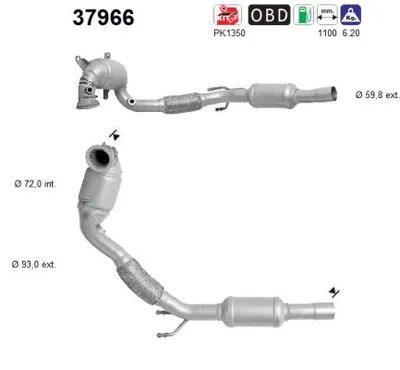 Catalyseur Vw GOLF VII · Vw GOLF VII Variant · Audi A3