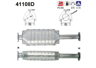 Catalyseur Alfa Romeo 155 · Fiat TIPO · Lancia DEDRA