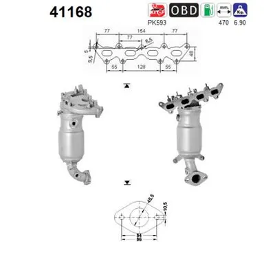 Catalyseur Alfa Romeo MITO · Fiat PUNTO · Fiat PUNTO EVO