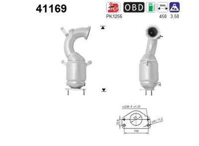 Catalyseur Abarth PUNTO · Fiat BRAVO II · Alfa Romeo MITO