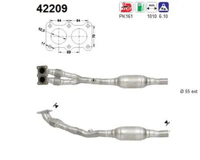 Catalyseur Audi A3 · Skoda OCTAVIA I · Vw GOLF IV