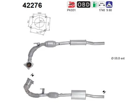 Catalyseur Skoda SUPERB II · Skoda OCTAVIA II Combi · Audi A3 Sportback