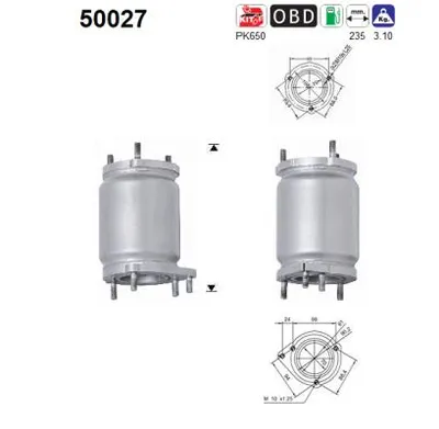 Catalyseur Chevrolet CAPTIVA · Opel ANTARA A · Vauxhall ANTARA A
