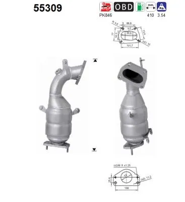 Catalyseur Alfa Romeo MITO · Fiat GRANDE PUNTO · Fiat BRAVO II