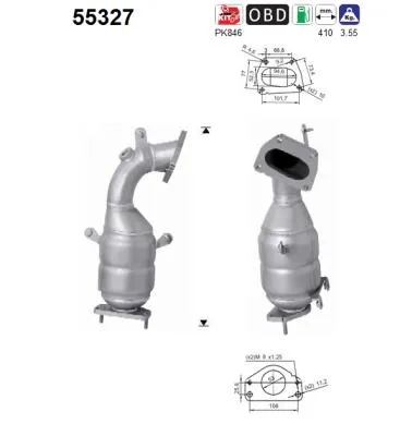 Catalyseur Fiat DOBLO Bus · Fiat DOBLO Cargo · Alfa Romeo GIULIETTA