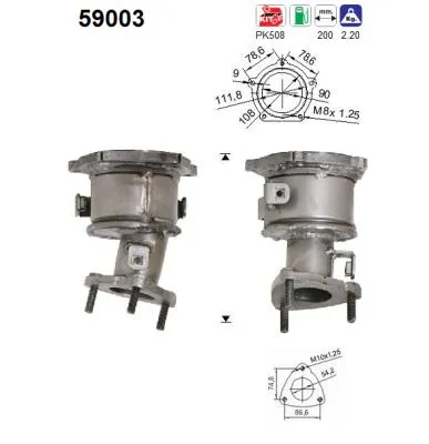 Catalyseur Mitsubishi SANTAMO · Kia JOICE · Hyundai SANTAMO