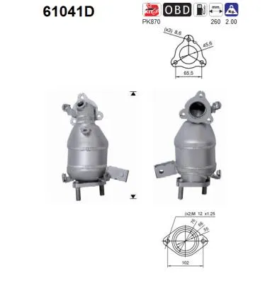 Catalyseur Hyundai MATRIX · Kia CERATO I Saloon · Kia CERATO I Hatchback