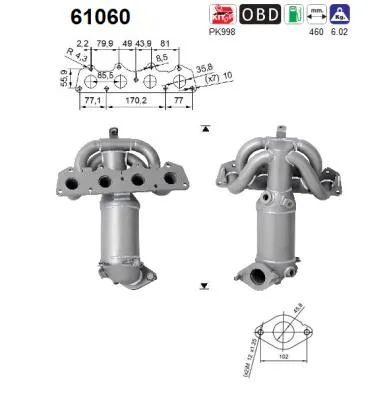 Catalyseur Kia CEE'D SW · Kia CEE'D Hatchback · Kia CARENS III MPV