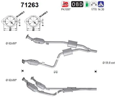 Catalyseur Mercedes-Benz VITO / MIXTO Van · Mercedes-Benz VITO Bus · Mercedes-Benz VIANO