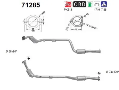 Catalyseur Mercedes-Benz CLK · Mercedes-Benz C-CLASS · Mercedes-Benz C-CLASS T-Model