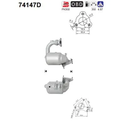 Catalyseur Nissan X-TRAIL II · Nissan QASHQAI I · Renault KOLEOS I