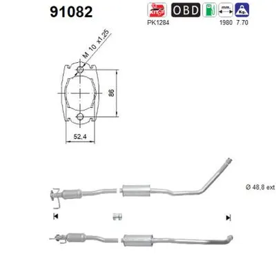 Catalyseur Suzuki SX4 · Fiat SEDICI