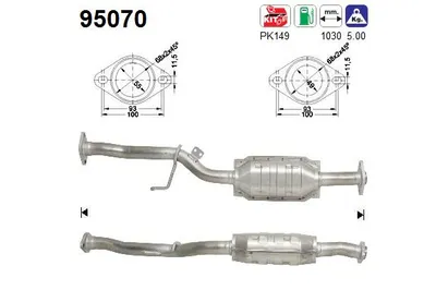 Catalyseur Toyota CARINA E VI Saloon · Toyota CARINA E VI · Toyota CARINA E VI Sportswagon